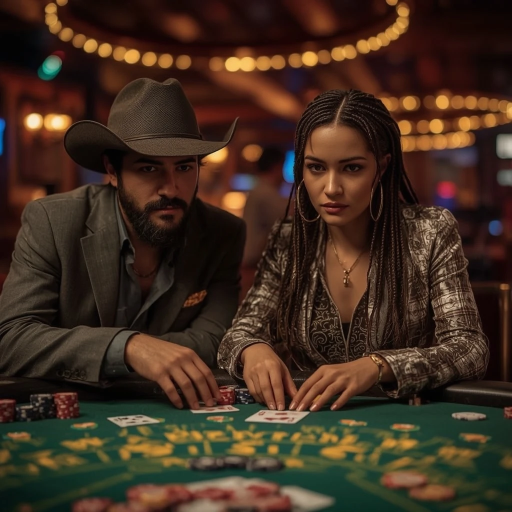 foto de dos jugadores de póker PLANET 7 CASINO