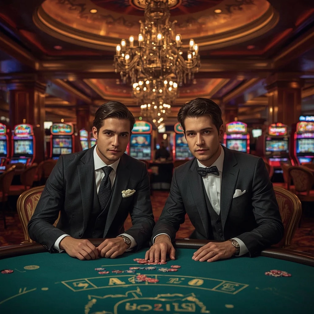 Dos jugadores de póker en PLANET 7 CASINO